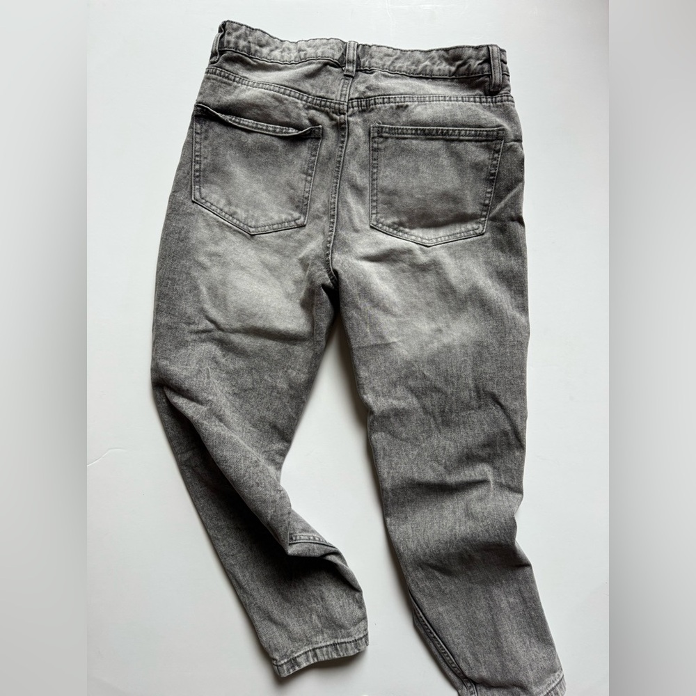 High Rise Distressed Gray Jeans - Picture 6 of 10